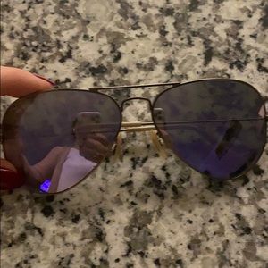 Purple mirrored lens Ray Bans